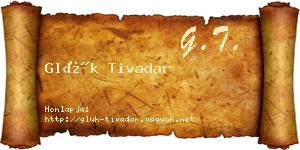 Glük Tivadar névjegykártya